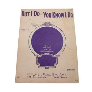Vintage Sheet Music 1924 But I Do You Know I Do Piano Voice Uke Easy Listening